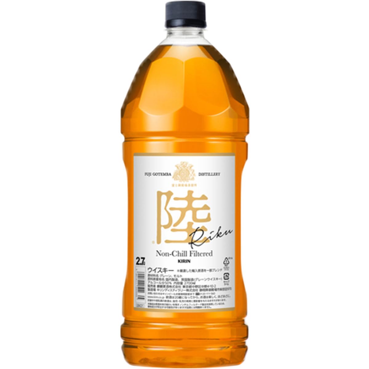 Amazon.co.jp: キリン ウイスキー 陸 PURE&MELLOW 50度 2700ml 2.7L 1